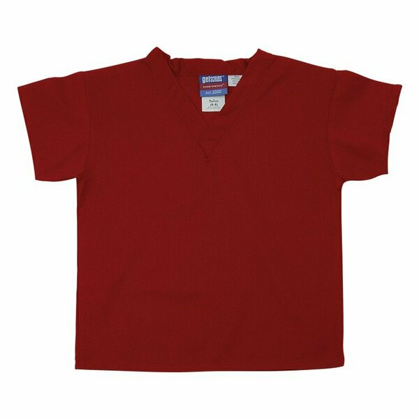 Gelscrubs Kids Red Scrub Shirt, Medium 6-8 Years Old 6774-RED-M